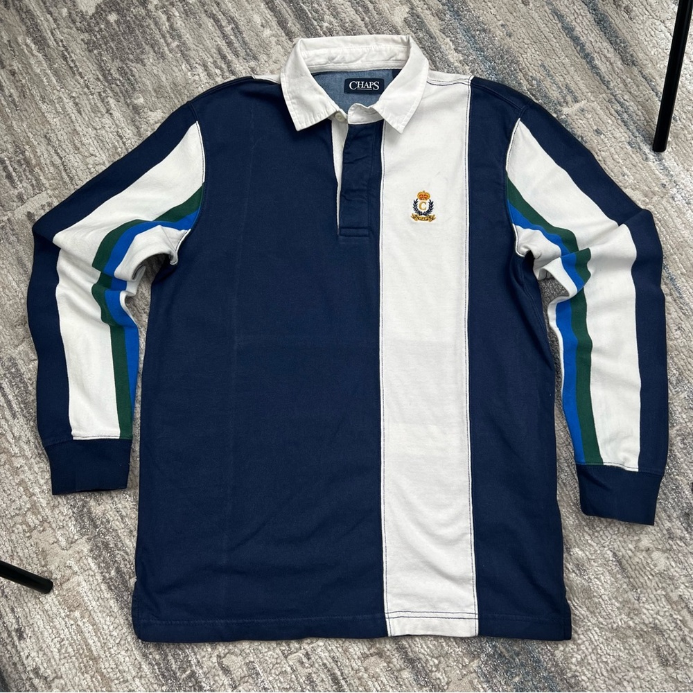 Vintage Chaps Club Polo Long Sleeve Mens Small